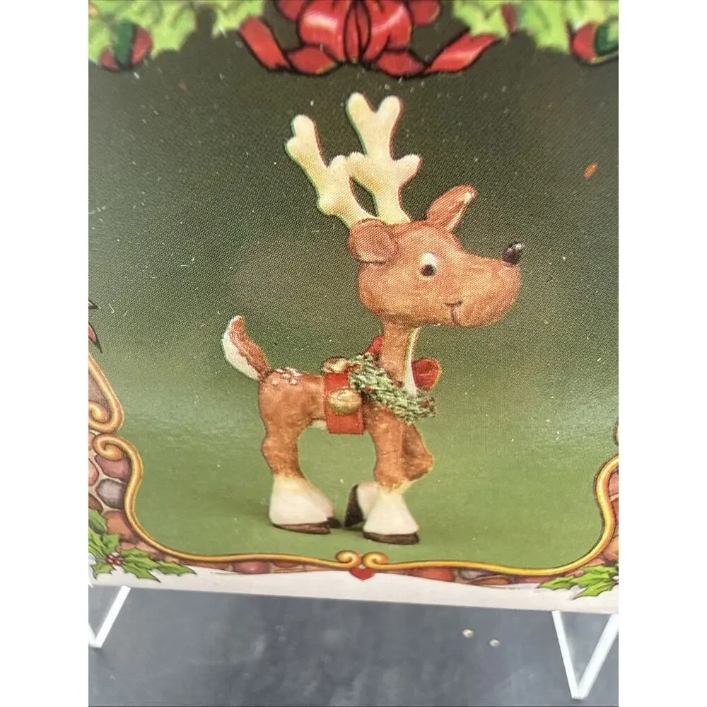 Vintage Enesco North Pole Village Comet Reindeer Figurine 1986 New Old Stock